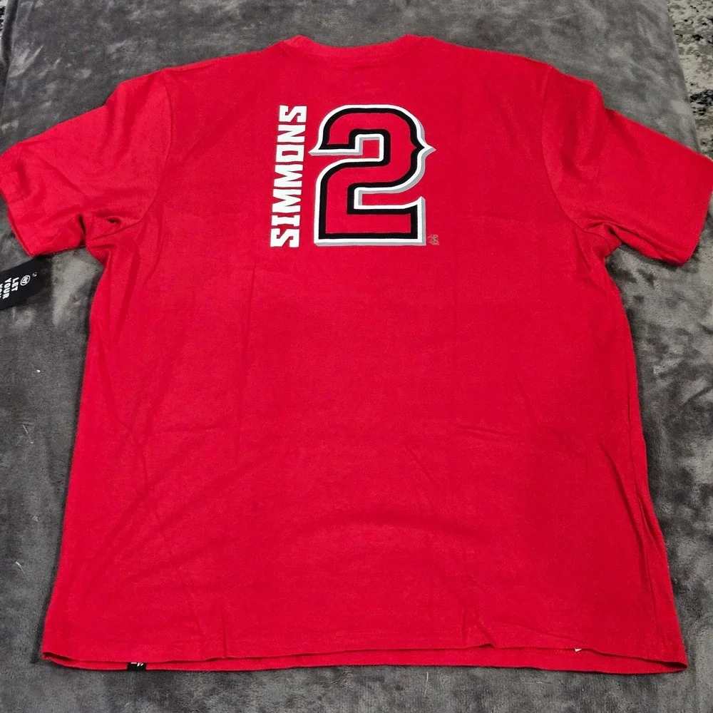 Los Angeles Angels Simmons #2‎ MLB 47 Brand Red T-Shirt Mens XL